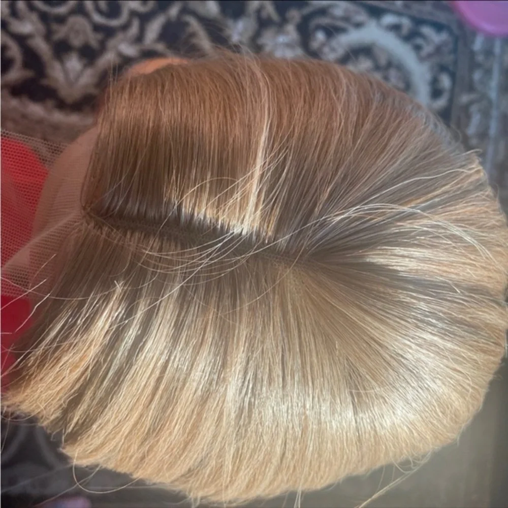 Champagne dirty blonde lace bob wig